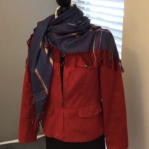 Evan-Picone Micro Suede lightweight jacket scarf set nice accents excellent etc